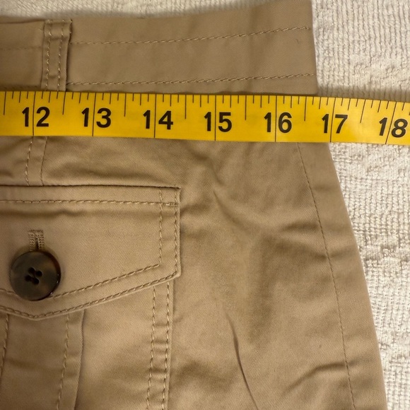 Talbots Classic Tan Button-Front Skirt - Picture 3 of 8